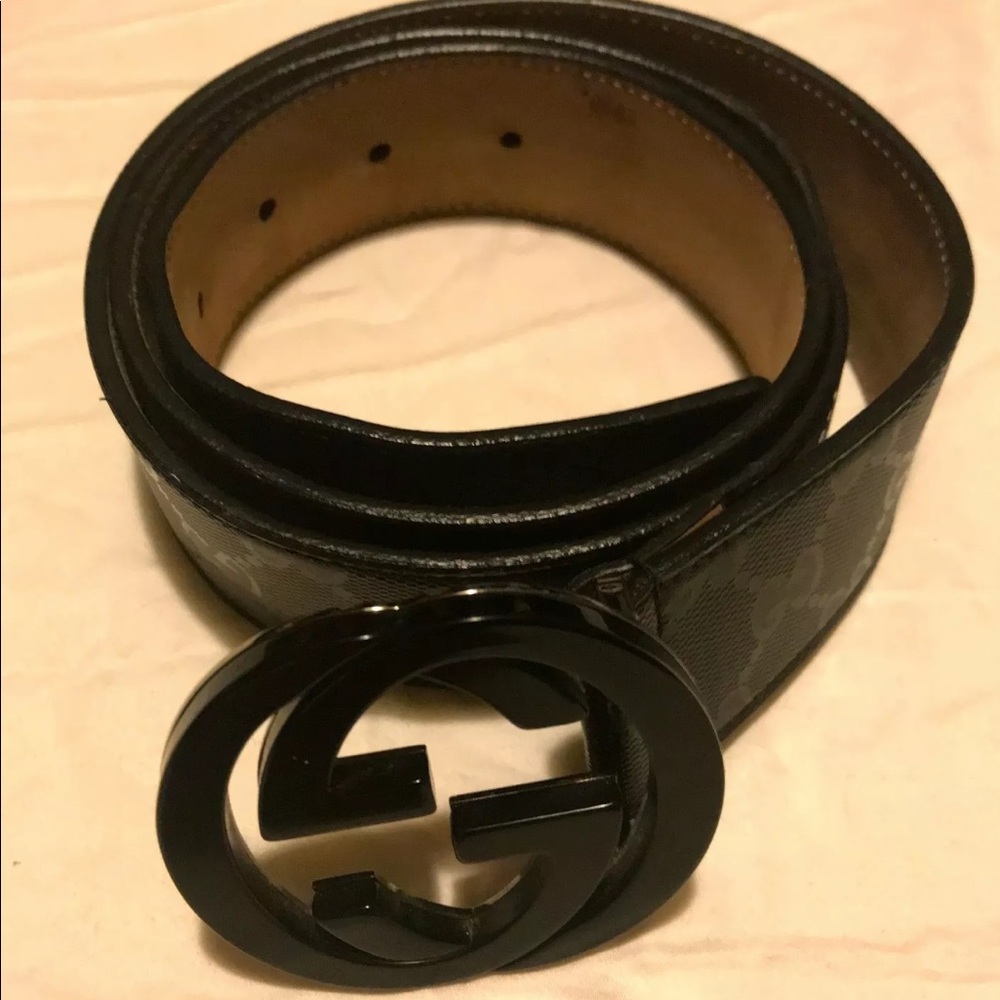 PATENT LEATHER GUCCCISIMA INTERLOCKING GG BELT